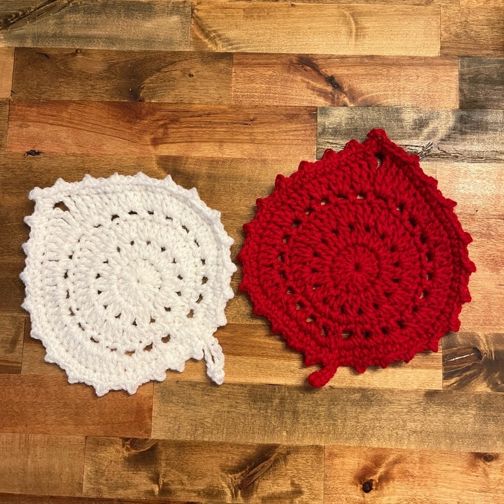 Elegant Black Crochet Trivet Set